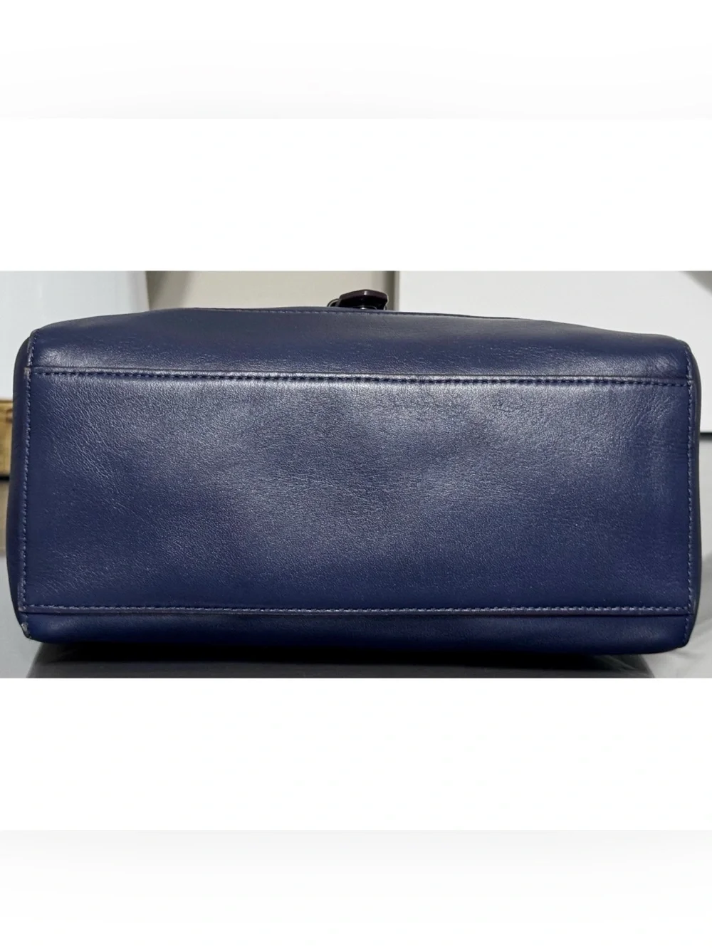 COACH Bleecker Leather Mini Satchel Crossbody Bag – NAVY BLUE